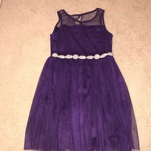 purple formal dress